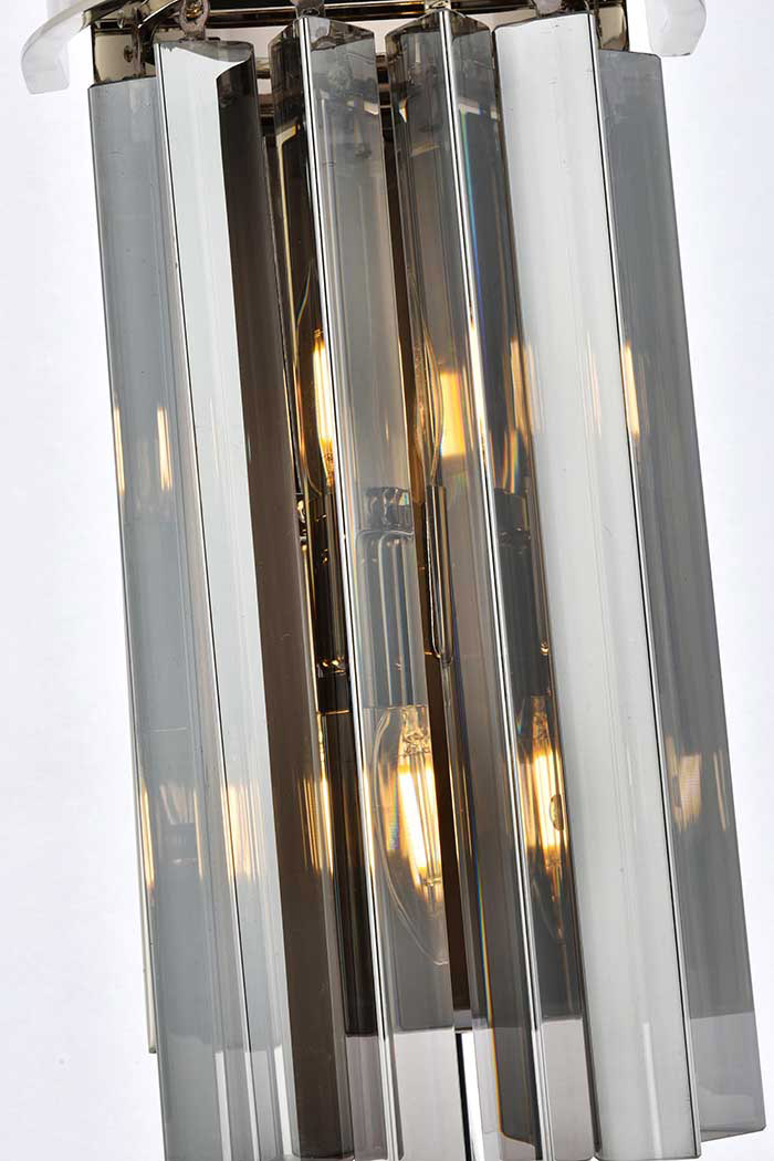 Elegant Urban Classic Sydney Collection Wall Lamp - Polished Nickel/Silver Shade (1208W8PN-SS-RC)