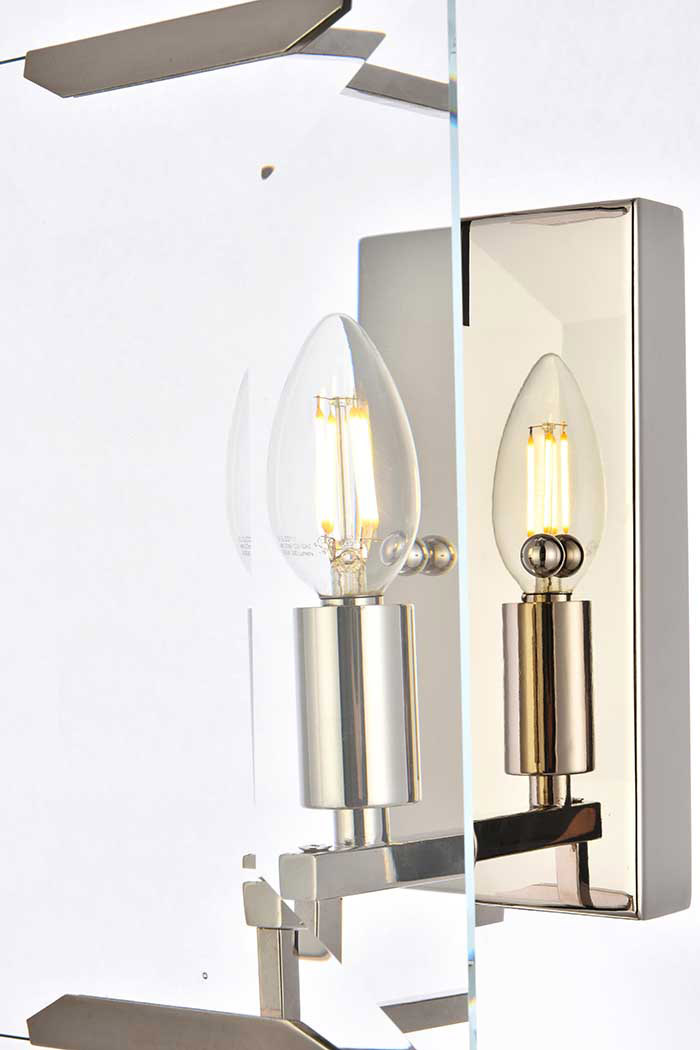 Elegant Urban Classic Monaco Collection Wall Sconce - Polished Nickel (1212W6PN)