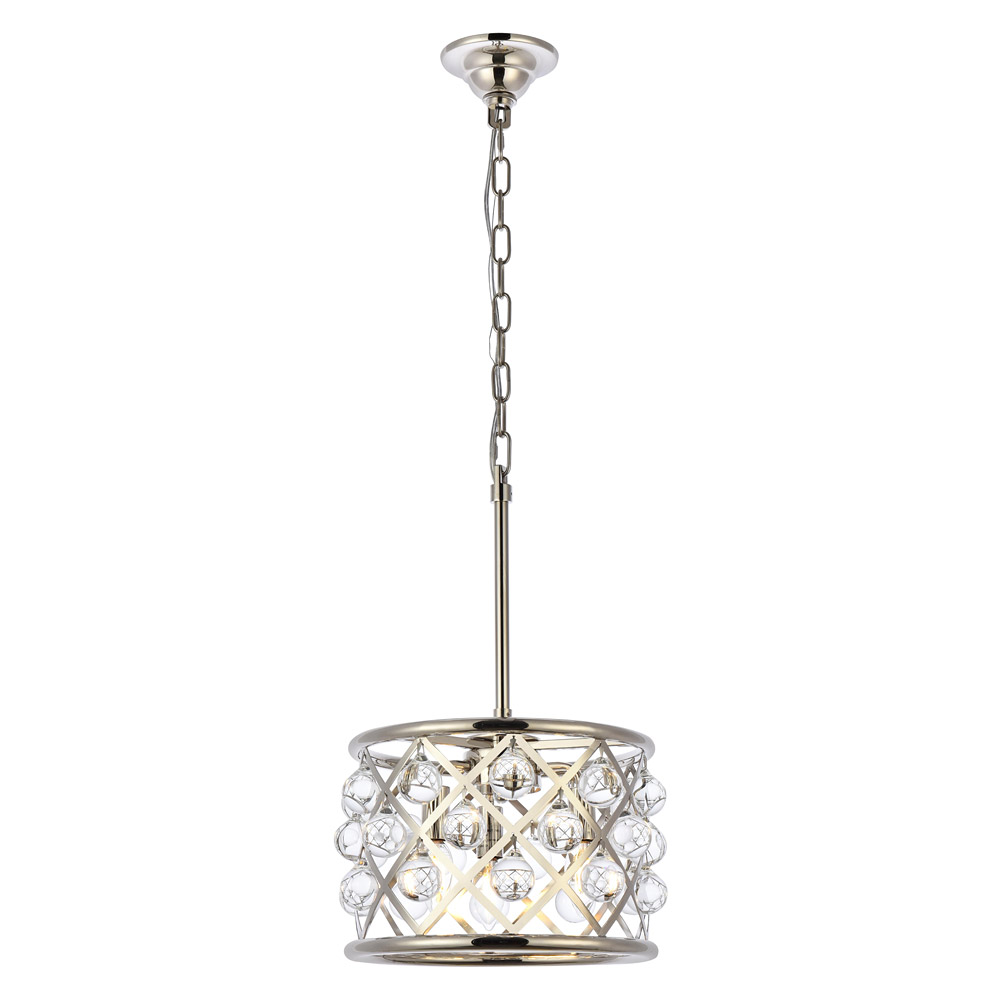 Elegant - Crystal Grid Hoop 3 Light Chandelier (PNT-1213D)