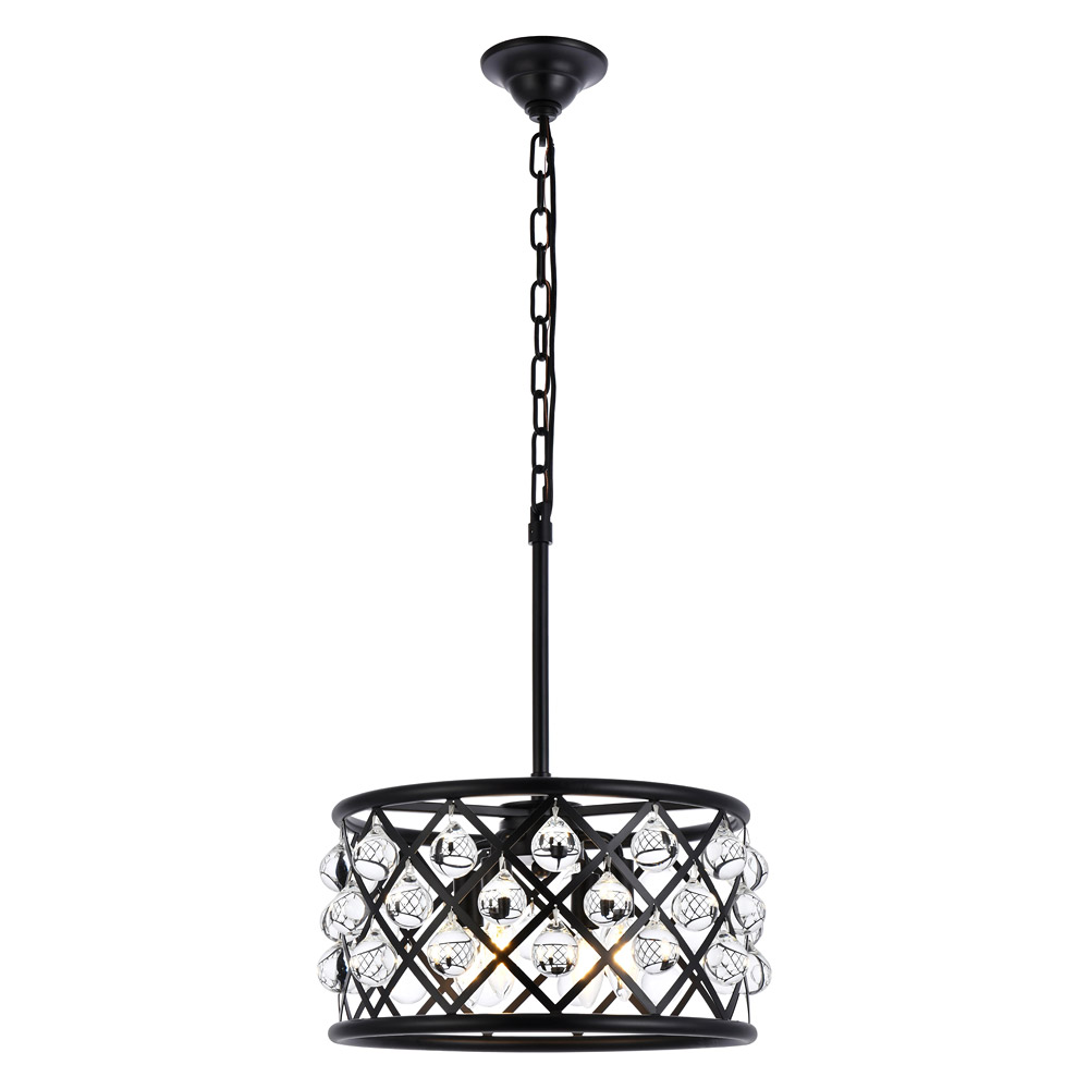 Elegant - Crystal Grid Hoop 3 Light Chandelier (PNT-1213D)