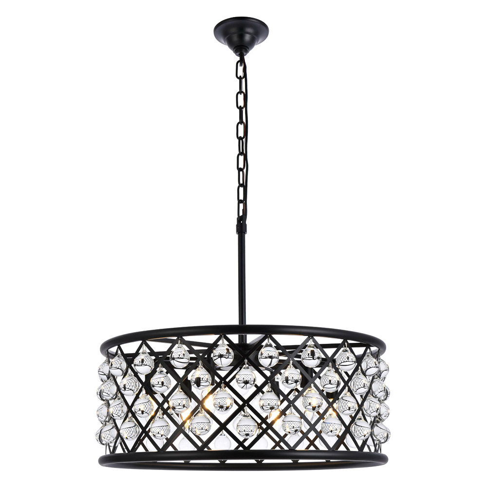 Elegant - Crystal Grid Hoop 3 Light Chandelier (PNT-1213D)