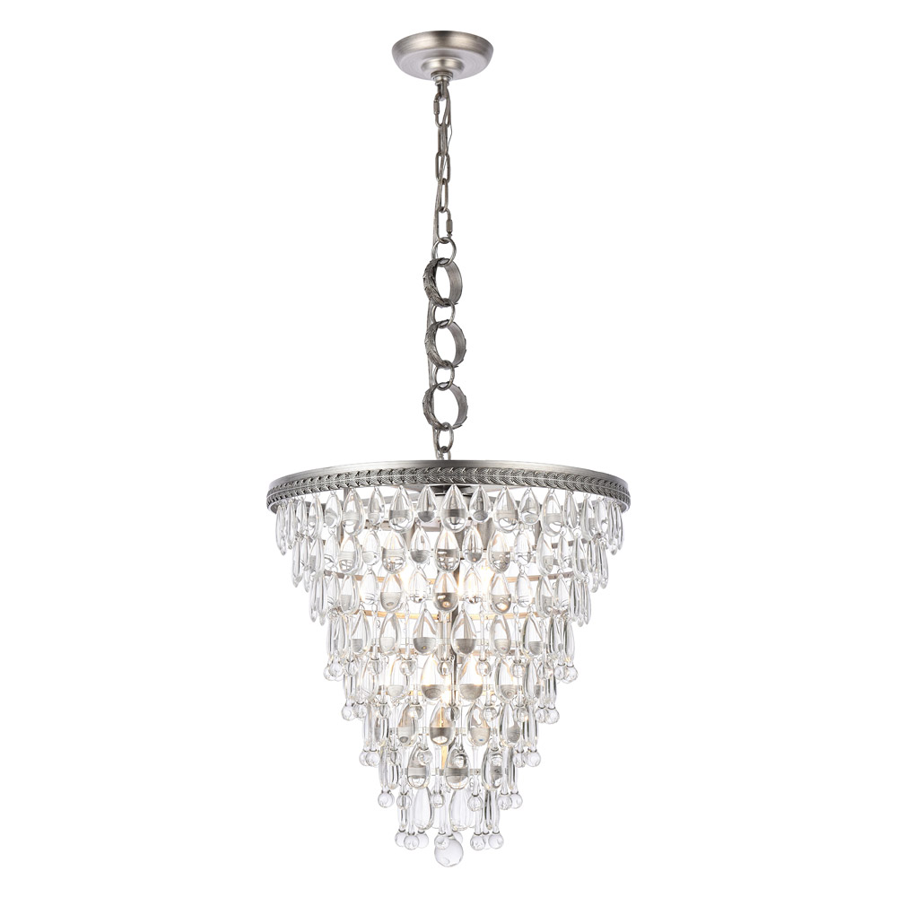 Elegant - Teardrop Glass Chandelier 3 Light