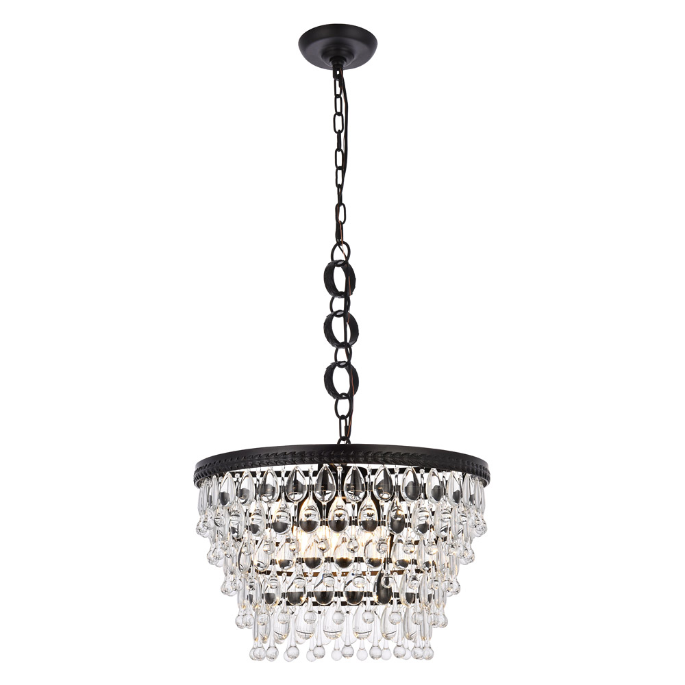 Elegant - Teardrop Glass Chandelier 3 Light