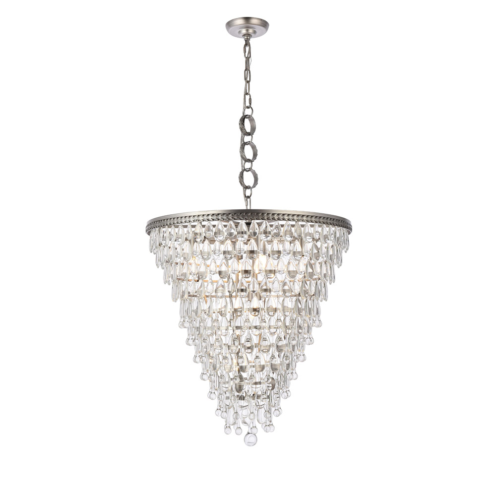 Elegant - Teardrop Glass Chandelier 3 Light