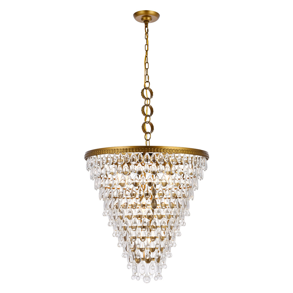 Elegant - Teardrop Glass Chandelier 3 Light