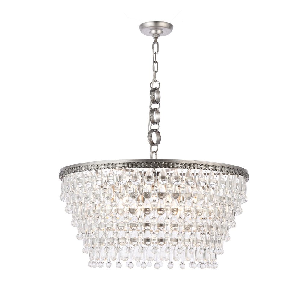 Elegant - Teardrop Glass Chandelier 3 Light