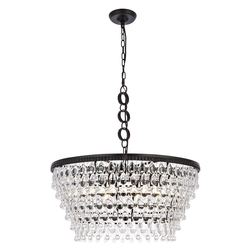 Elegant - Teardrop Glass Chandelier 3 Light