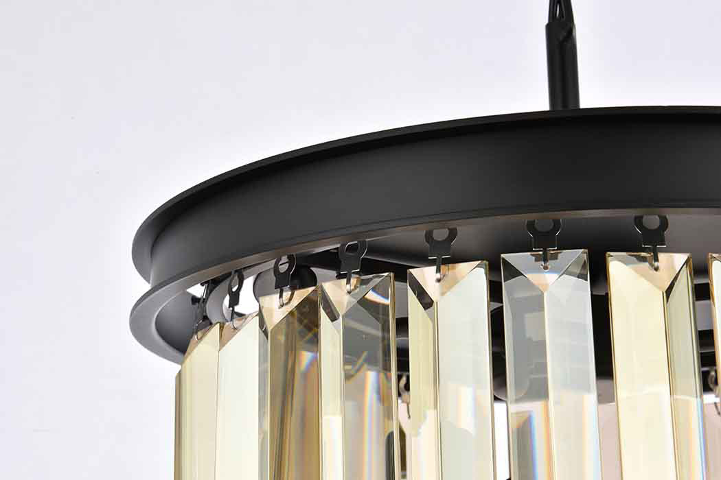 Elegant Urban Classic Flush Mount - Matte Black/Gold, L 16" (1238F16MB-GT-RC)