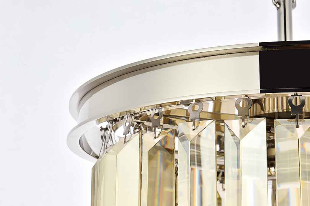 Elegant Urban Classic Flush Mount - Polished Nickel/Gold, L 16" (1238F16PN-GT-RC)