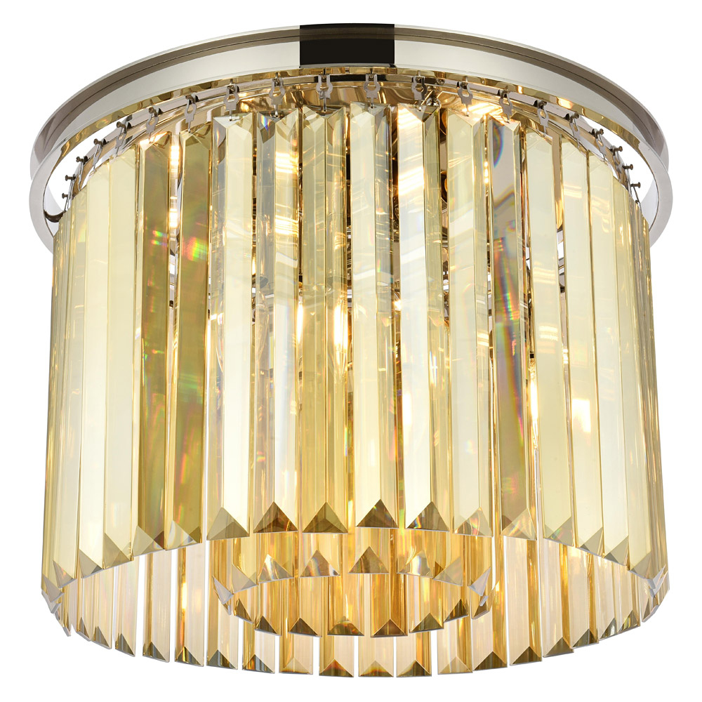 Elegant Urban Classic Flush Mount - Polished Nickel/Gold, L 20" (1238F20PN-GT-RC)