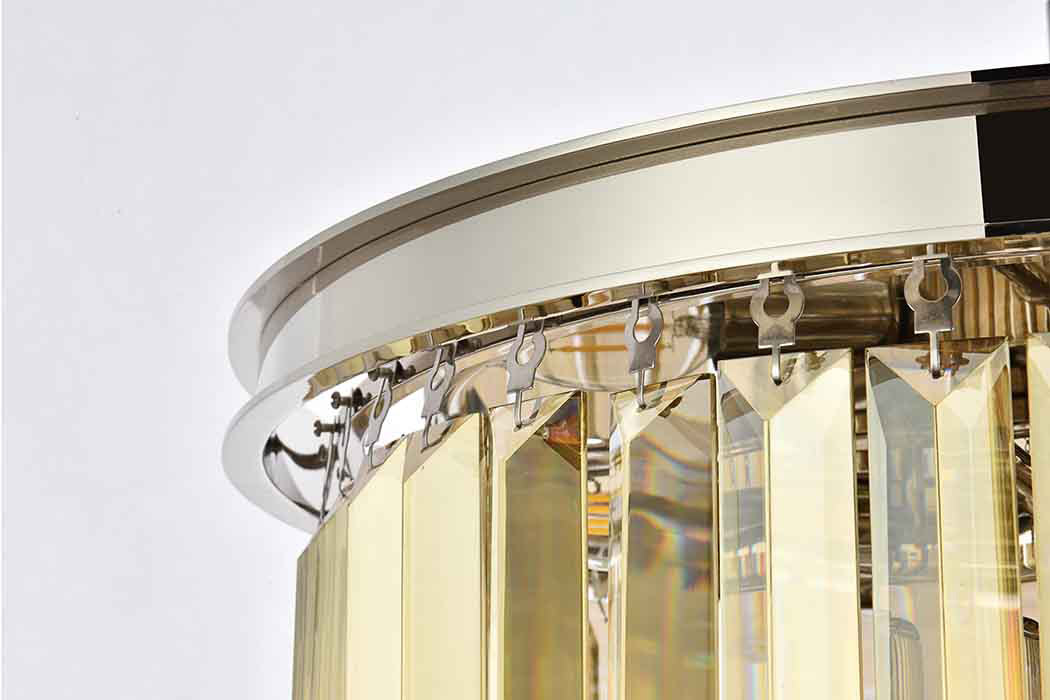 Elegant Urban Classic Flush Mount - Polished Nickel/Gold, L 20" (1238F20PN-GT-RC)