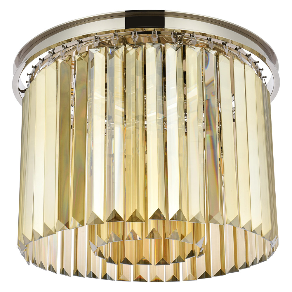 Elegant Urban Classic Flush Mount - Polished Nickel/Gold, L 20" (1238F20PN-GT-RC)