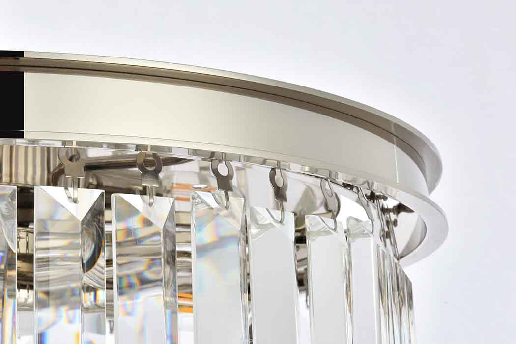 Elegant Urban Classic Flush Mount - Polished Nickel, L 20" (1238F20PN-RC)