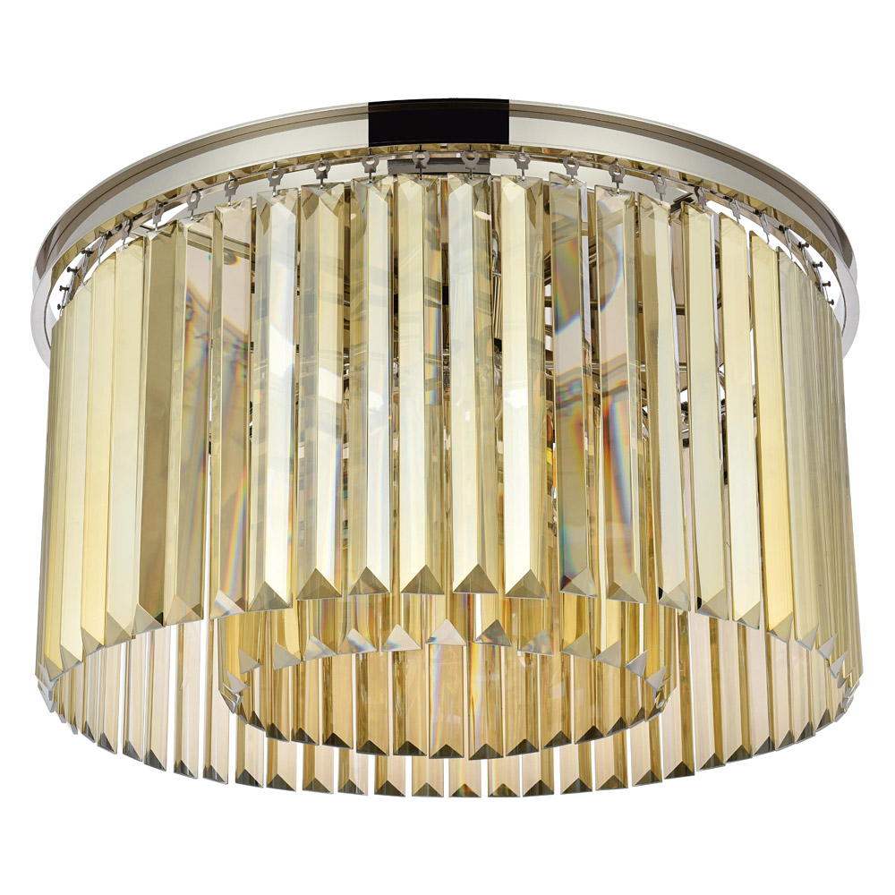 Elegant Urban Classic Flush Mount - Polished Nickel/Gold, L 26" (1238F26PN-GT-RC)