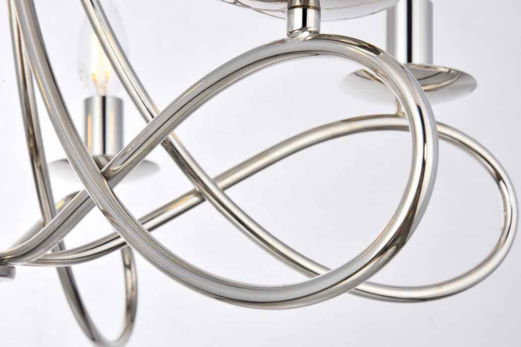 Elegant Urban Classic Lyndon Collection Pendant Lamp - Polished Nickel, L 24" (1452D22PN)