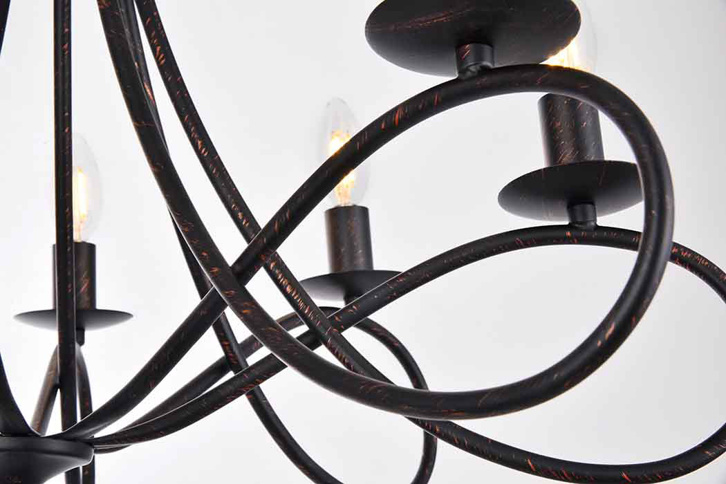 Elegant Urban Classic Lyndon Collection Pendant Lamp - Dark Bronze, L 28" (1452D28DB)