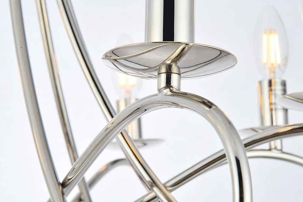 Elegant Urban Classic Lyndon Collection Pendant Lamp - Polished Nickel, L 28" (1452D28PN)