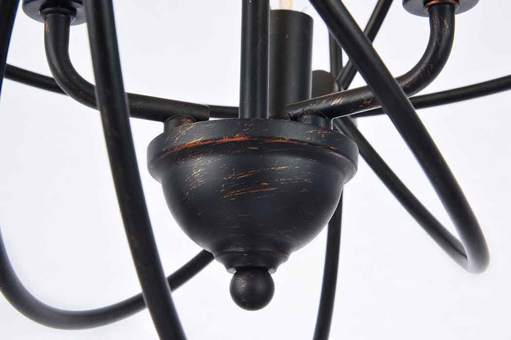 Elegant Urban Classic Vienna Collection Pendant Lamp - Dark Bronze, L 17" (1453D17DB)