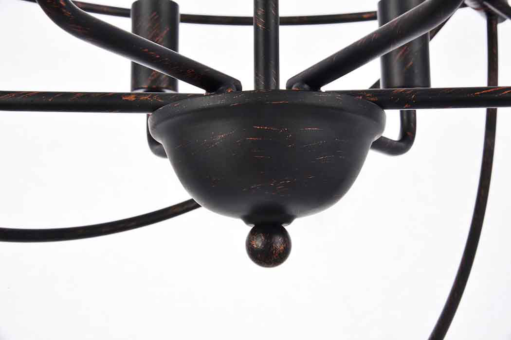 Elegant Urban Classic Vienna Collection Pendant Lamp - Dark Bronze, L 25" (1453D25DB)