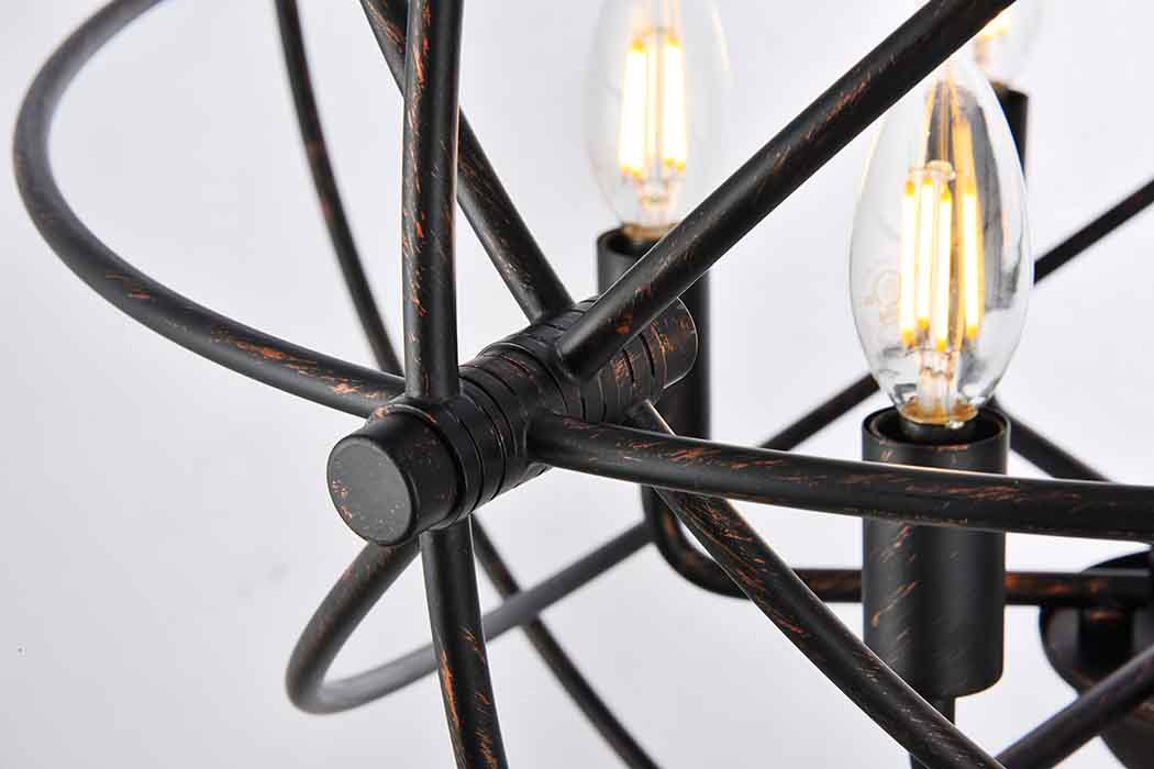 Elegant Urban Classic Vienna Collection Pendant Lamp - Dark Bronze, L 25" (1453D25DB)