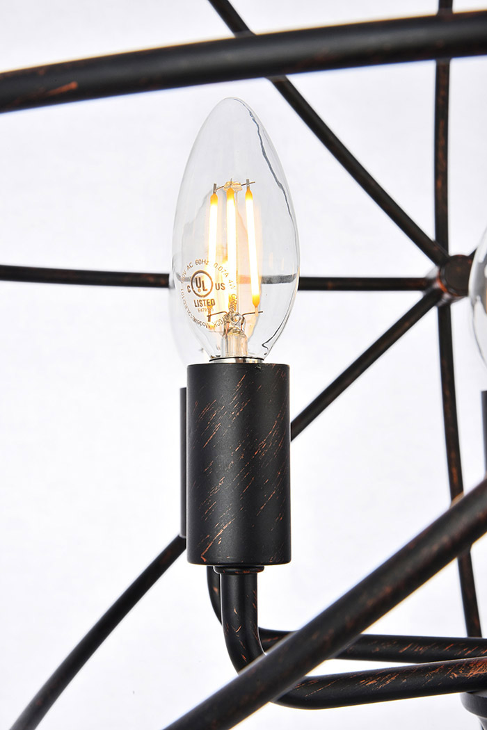 Elegant Urban Classic Vienna Collection Pendant Lamp - Dark Bronze, L 25" (1453D25DB)