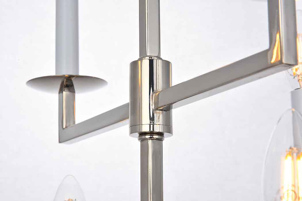 Elegant Urban Classic Denmark Collection 4-Light Pendant Lamp - Polished Nickel, L 24" (1512D24PN)