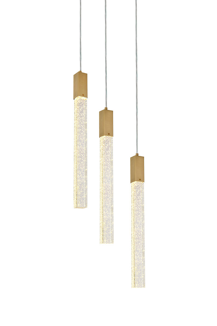 Elegant Pendant Light - Satin Gold, L 16" (2067D16SG)