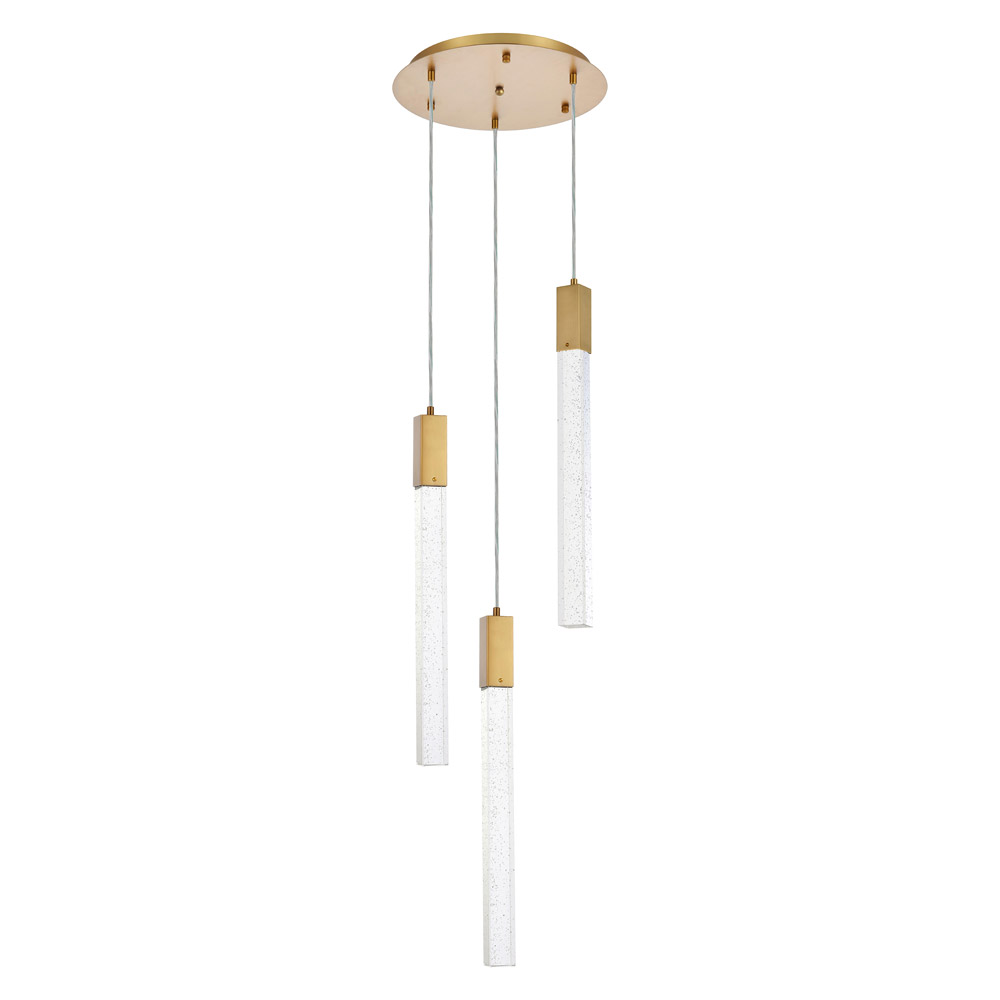 Elegant Pendant Light - Satin Gold, L 16" (2067D16SG)