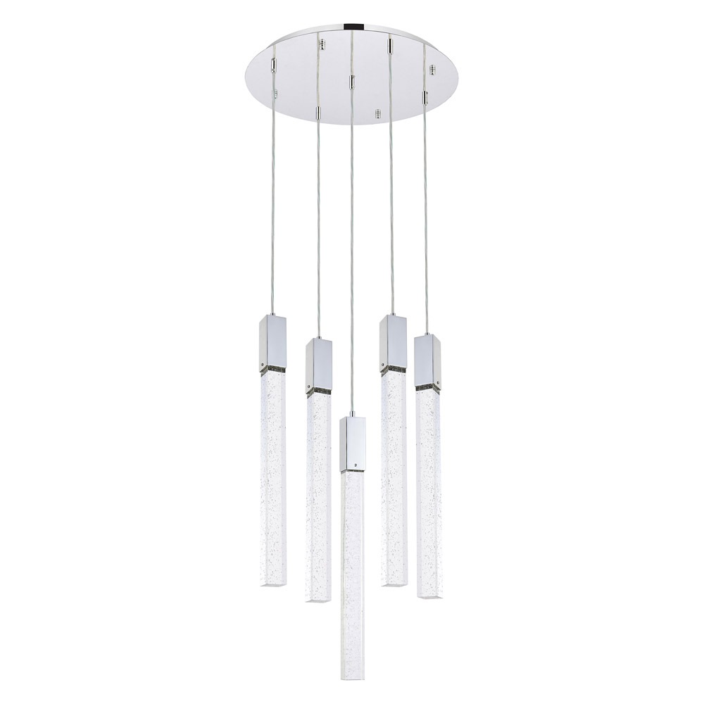 Elegant Pendant Light - Chrome, L 20" (2067D20C)