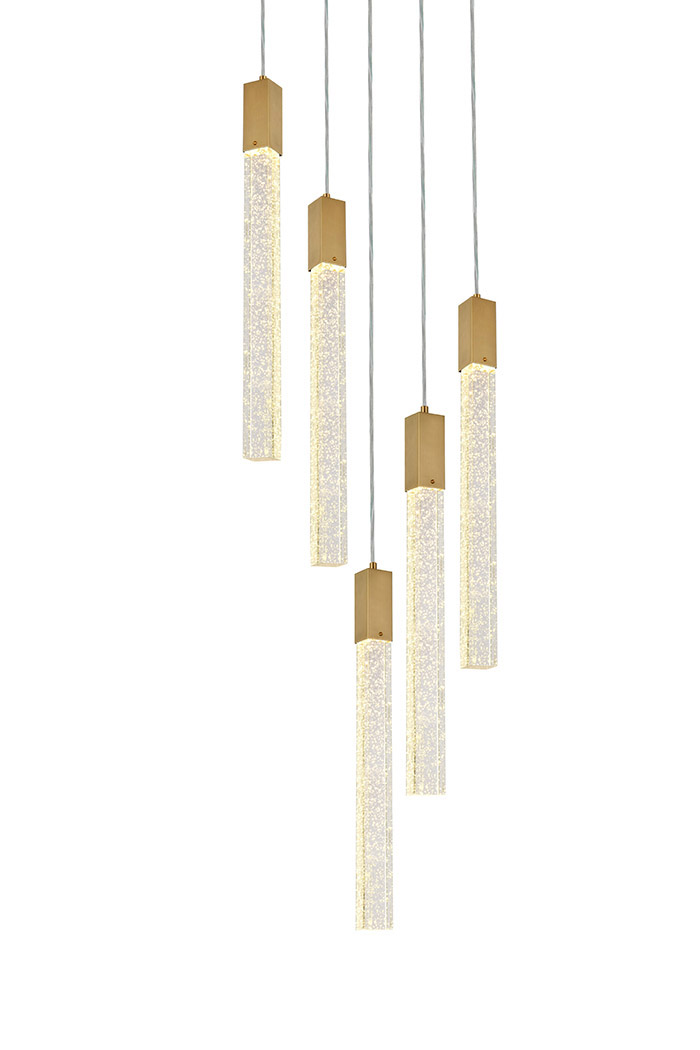 Elegant Pendant Light - Satin Gold, L 20" (2067D20SG)