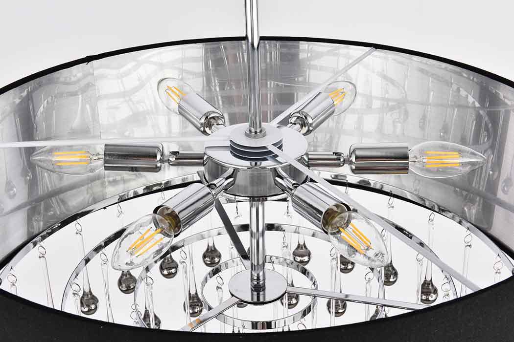 Elegant Pendant Light - Chrome, L 24" (2105D24C-RC)