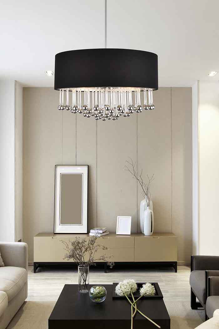 Elegant Pendant Light - Chrome, L 24" (2105D24C-RC)