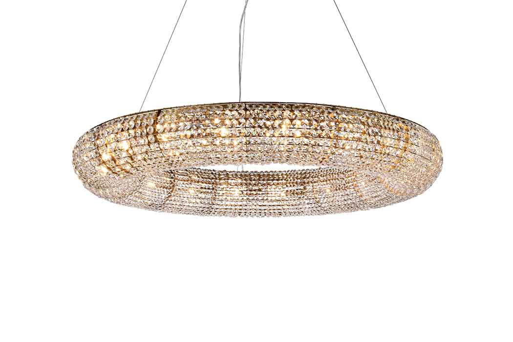 Elegant Paris Collection 24-Light Finish Chandelier - Gold, L 41" (2114G41G-RC)