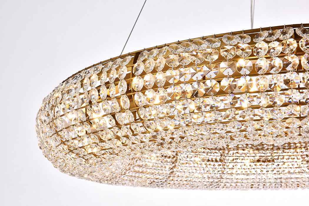 Elegant Paris Collection 24-Light Finish Chandelier - Gold, L 41" (2114G41G-RC)