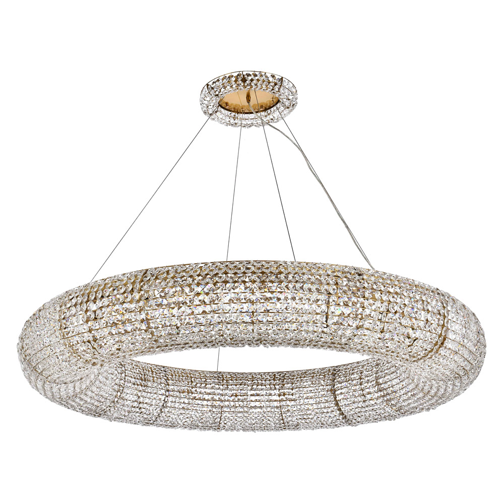 Elegant Paris Collection 24-Light Finish Chandelier - Gold, L 52" (2114G52G-RC)