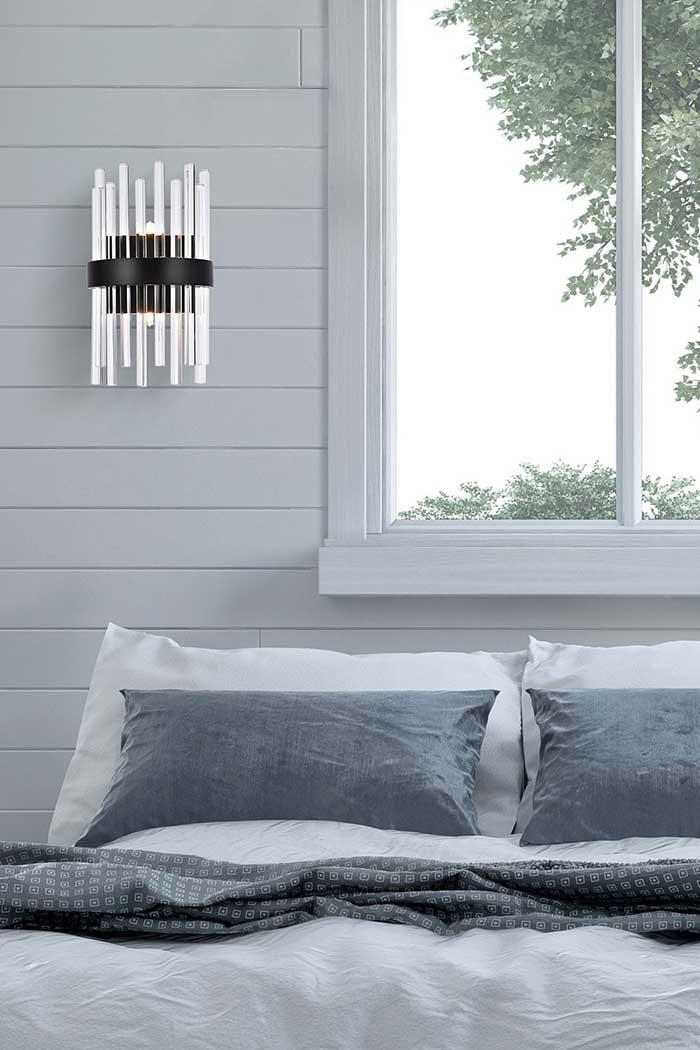 Elegant Wall Sconce - Black (3000W8BK)