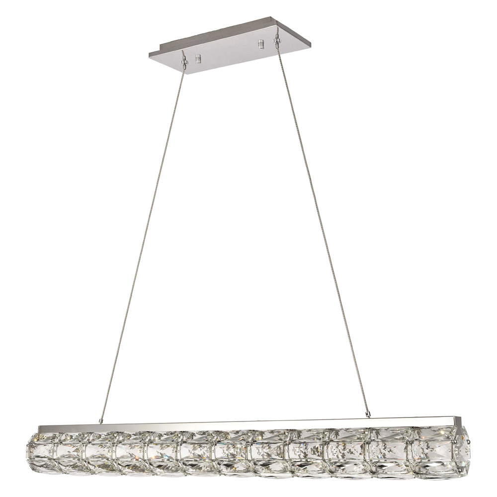 Elegant Valetta Led Chandelier - Chrome, L 36" (3501D36C)