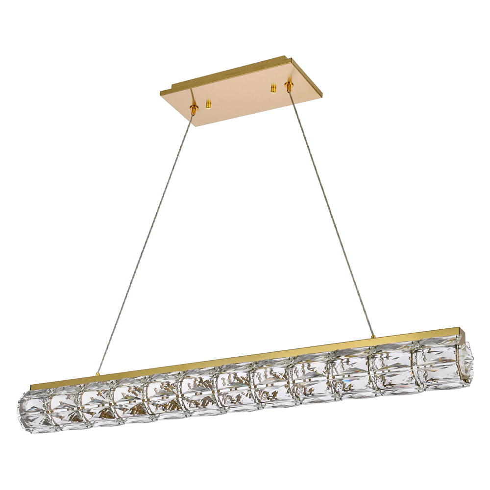 Elegant Valetta Led Chandelier - Gold, L 36" (3501D36G)