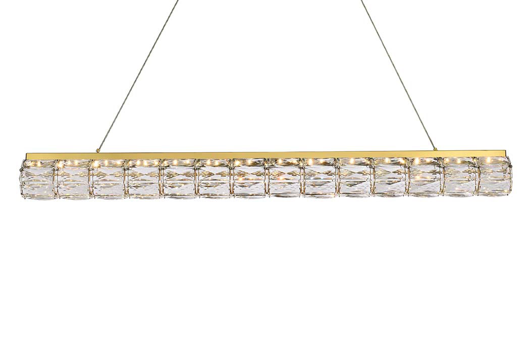 Elegant Valetta Led Chandelier - Gold, L 42" (3501D42G)