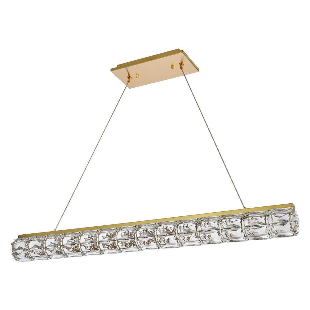 Elegant Valetta Led Chandelier - Gold, L 42" (3501D42G)