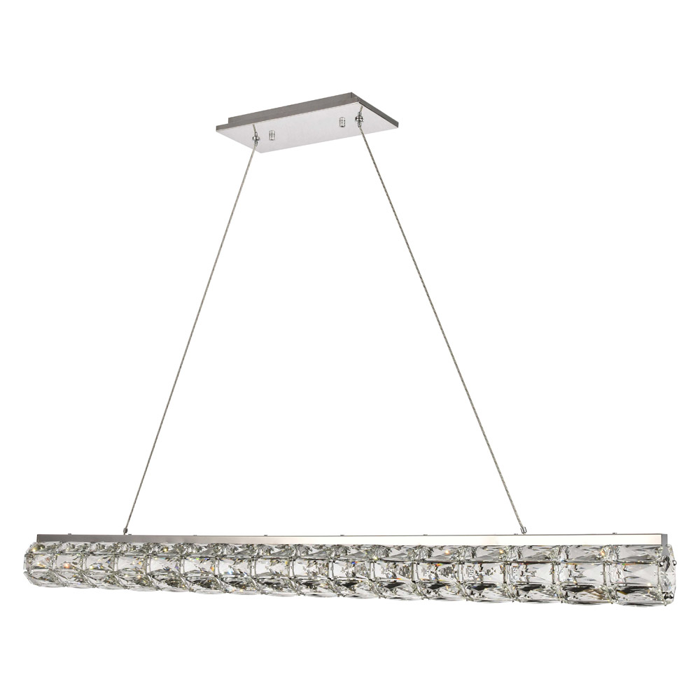 Elegant Valetta Led Chandelier - Chrome, L 48" (3501D48C)