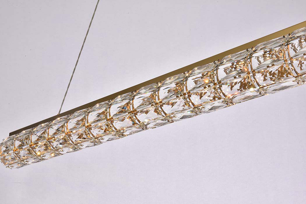 Elegant Valetta Led Chandelier - Gold, L 48" (3501D48G)