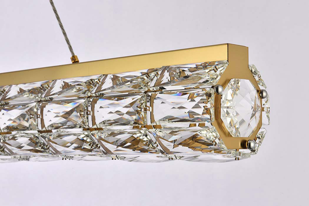 Elegant Valetta Led Chandelier - Gold, L 48" (3501D48G)