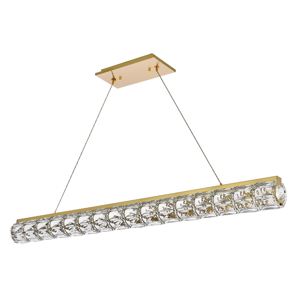 Elegant Valetta Led Chandelier - Gold, L 48" (3501D48G)