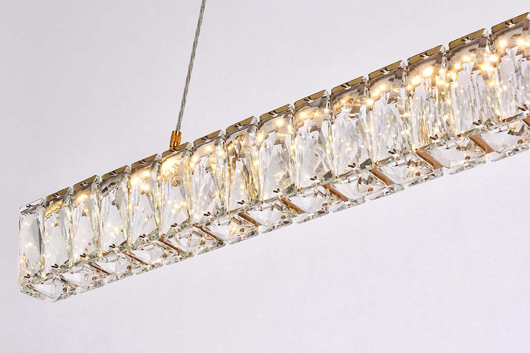 Elegant Monroe Led Chandelier - Gold, L 31" (3502D31G)