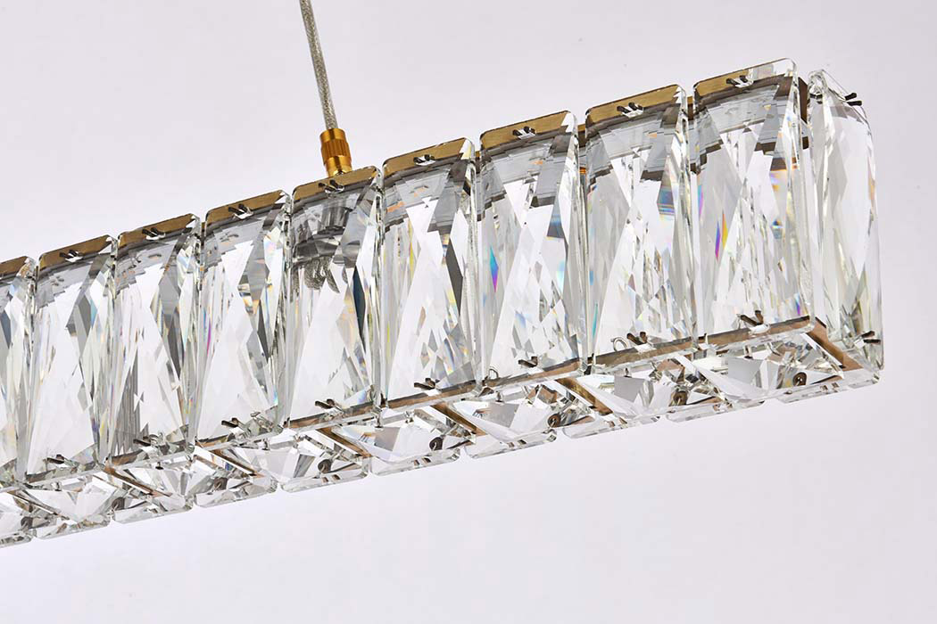 Elegant Monroe Led Chandelier - Gold, L 31" (3502D31G)