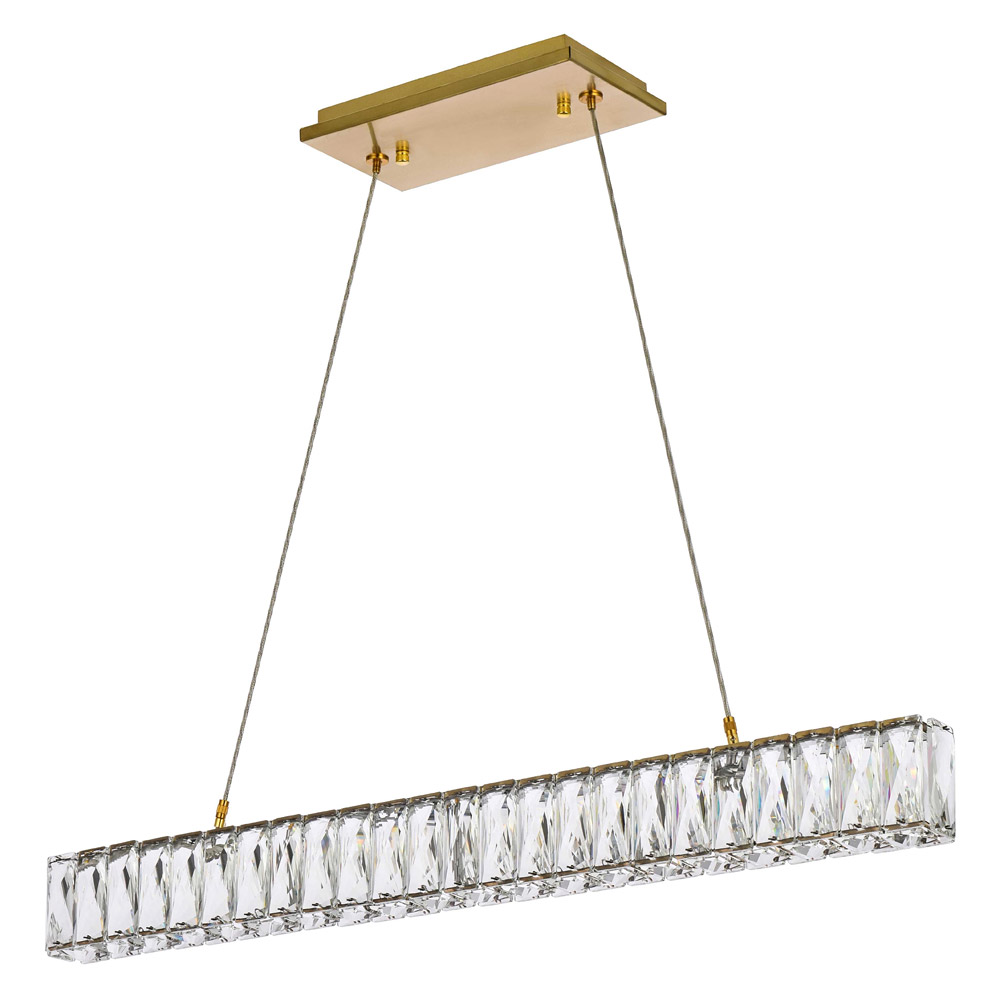 Elegant Monroe Led Chandelier - Gold, L 31" (3502D31G)