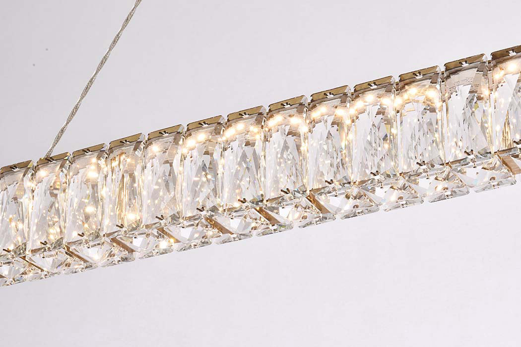 Elegant Monroe Led Chandelier - Gold, L 38" (3502D38G)