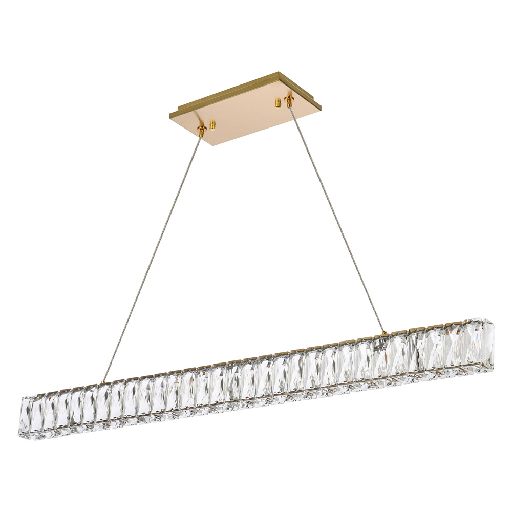 Elegant Monroe Led Chandelier - Gold, L 38" (3502D38G)