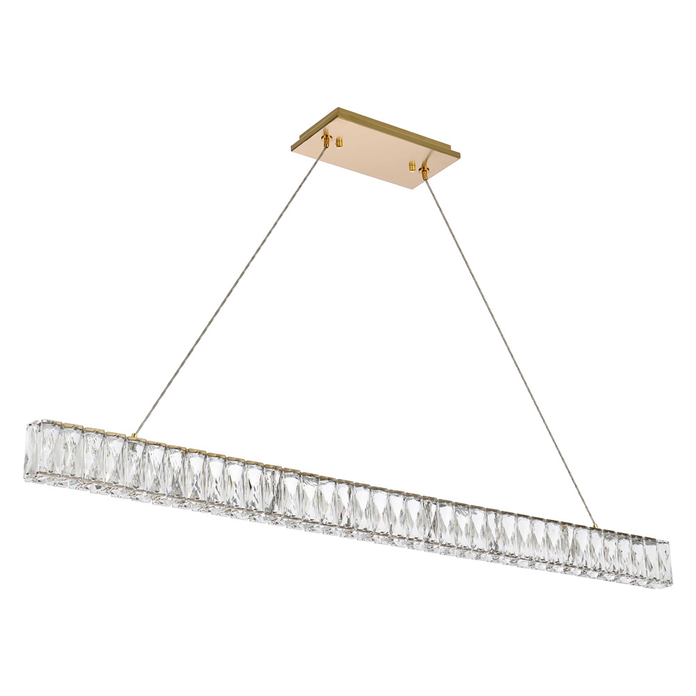 Elegant Monroe Led Chandelier - Gold, L 47" (3502D47G)